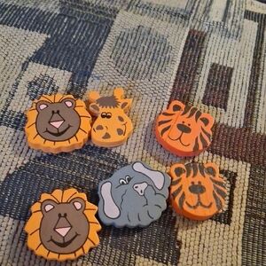 Animal Wood Bead Set Charm Jungle Friendly